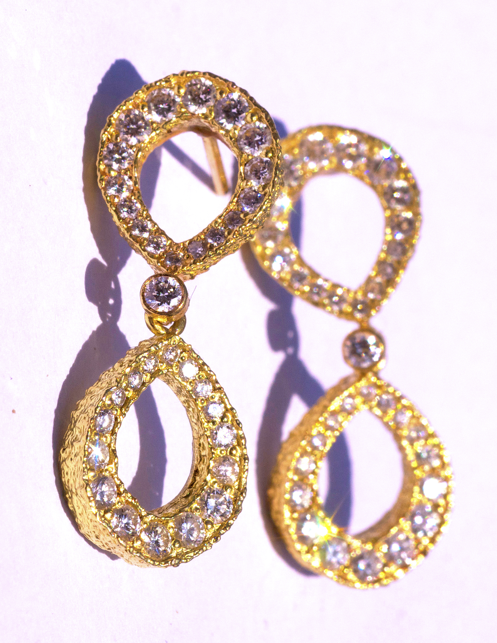 Meera Gold & Diamond Earrings - R Narayan Jewellers | R Narayan Jewellers