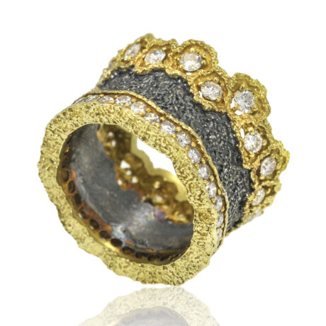 Nature's Crown Diamond Statement Gold Ring