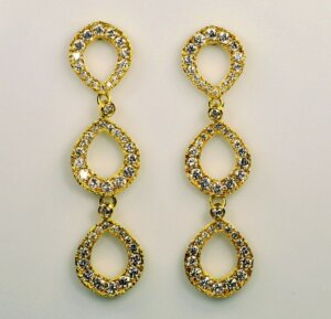 Triple Infinity Diamond Earrings Classic style jewelry - quiet luxury jewelry
