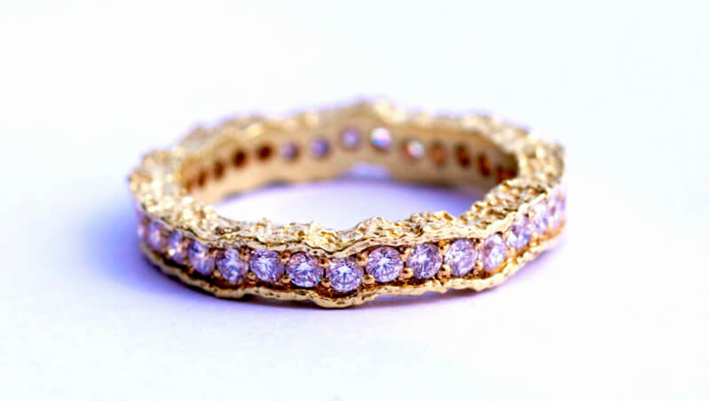 Gold Sand Dune Diamond Ring