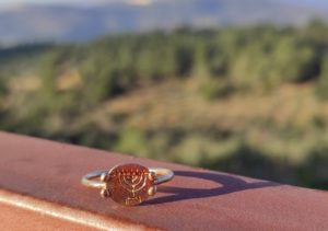 Judaica jewelry - Ancient Menorah Ring