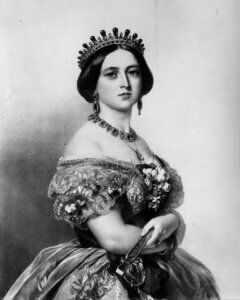 Queen Victoria in a black and white photo